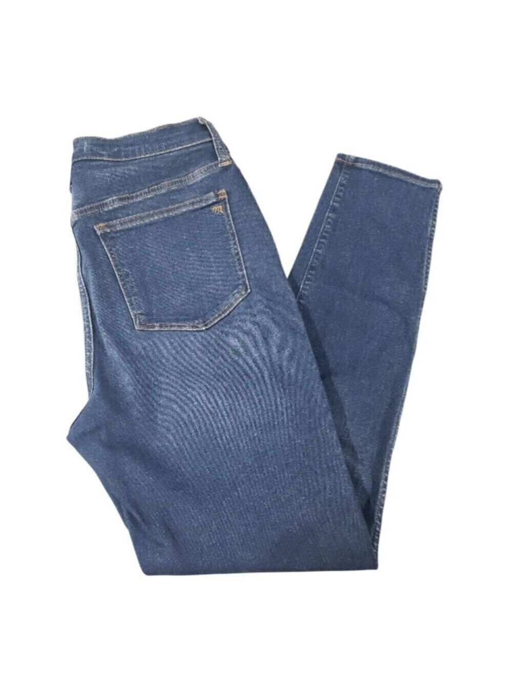 Madewell Women's Dark Wash High-Rise Skinny Blue Jeans 28